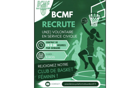 Le BCMF recrute un emploi Service civique !