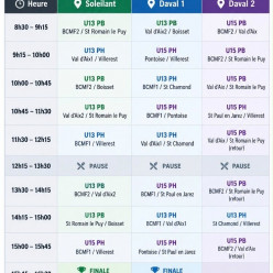Le planning est disponible !